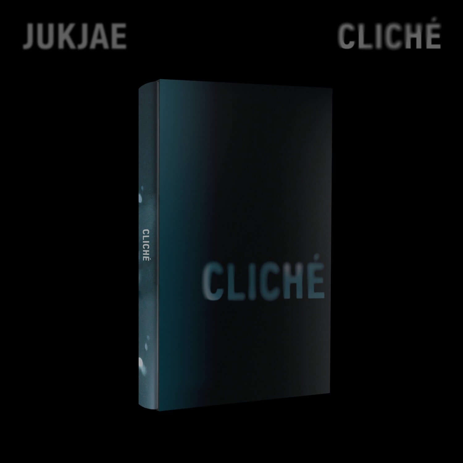 JUKJAE - 3rd Album [CLICHÉ] - Album Kpop, pochette noire et bleue avec titre « CLICHÉ », édition photo studio.
