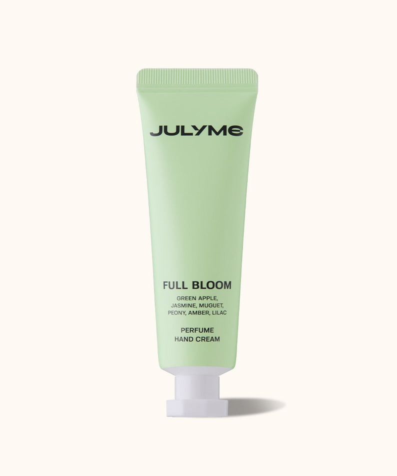 JULYME Perfume Shea Butter Hand Cream 30ml, crème pour les mains au beurre de karité, 30ml, packaging vert, soin hydratant parfumé.