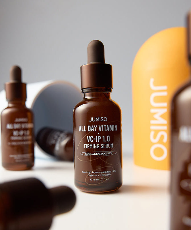 Sérum d'élasticité JUMISO All Day Vitamin VC-IP 1.0 améliorant la fermeté de la peau, flacon marron élégant