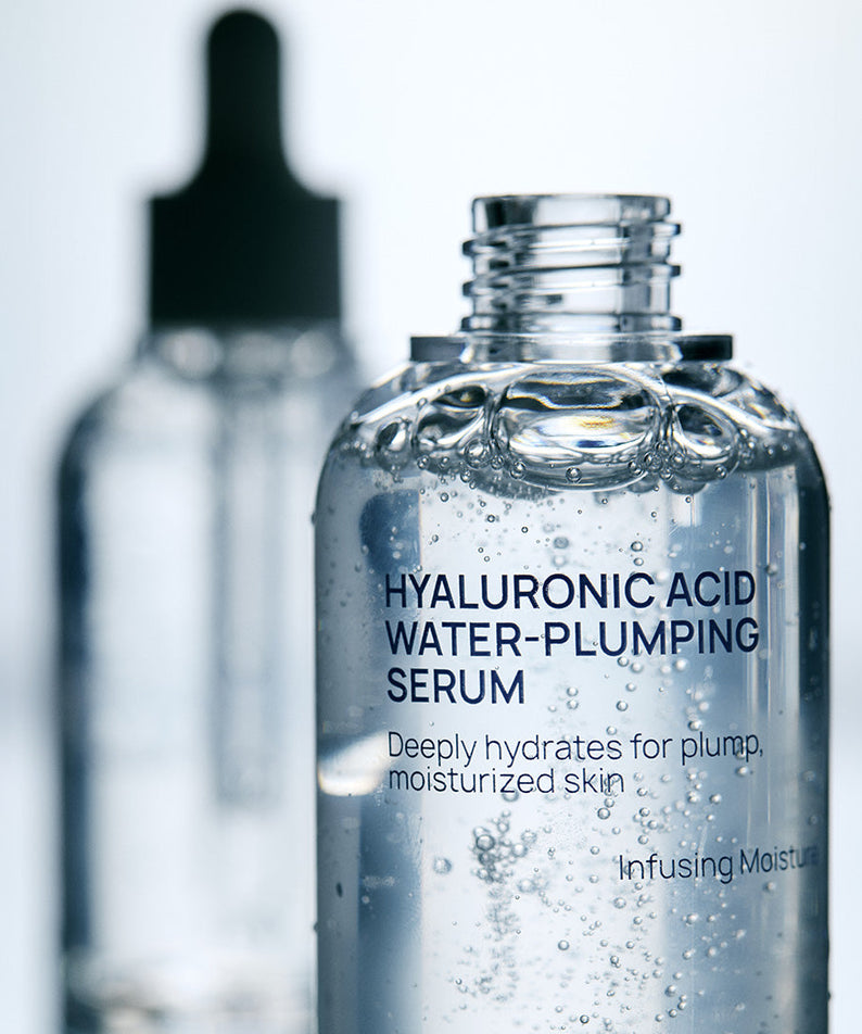 JUMISO Hyaluronic Acid Water Plumping Moisture Serumm pour peau repulpée et hydratée, sérum visage en bouteille.