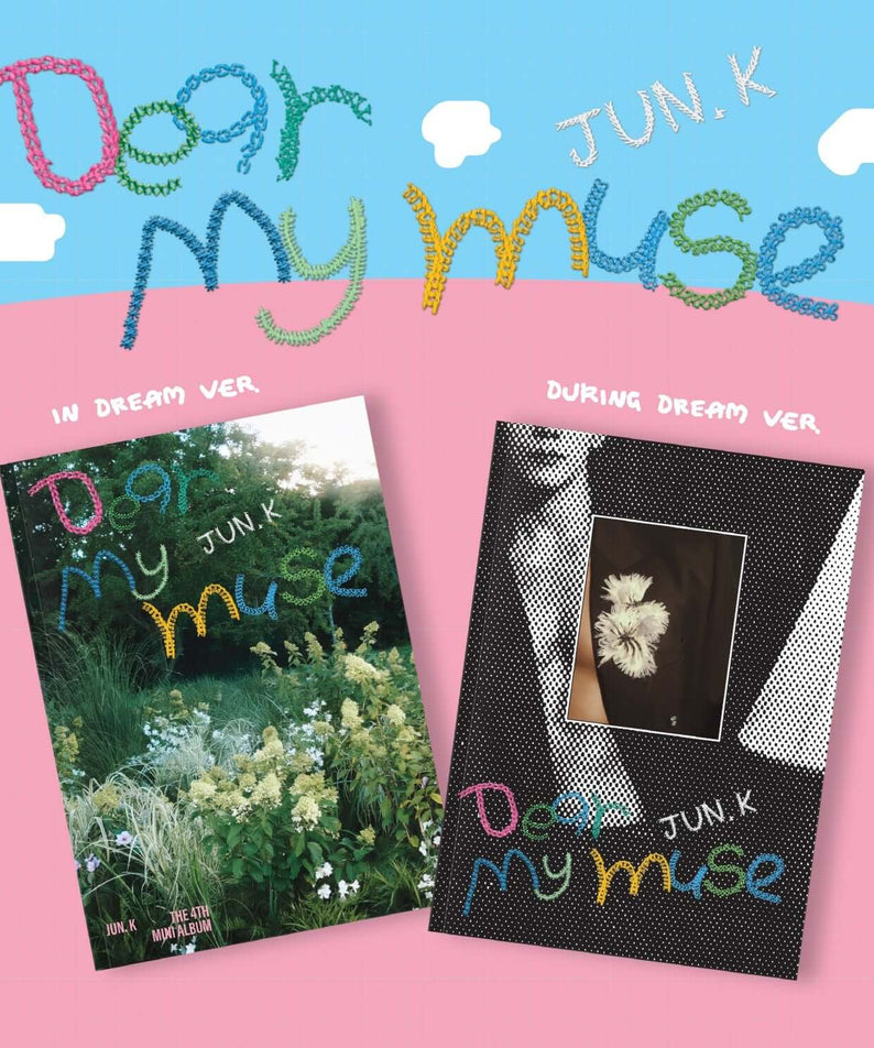JUN. K - [Dear my muse] (Set of 2) - Album Kpop de JUN. K, deux pochettes Dream Ver sur fond pastel