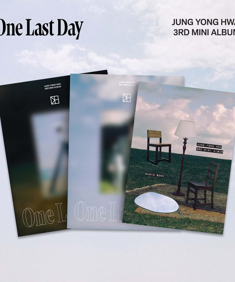JUNG YONGHWA - 3rd Mini Album [One Last Day] (PHOTO BOOK) - Album Kpop : pochette et photo book sur fond ciel