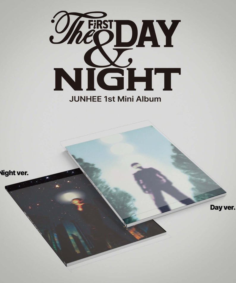 JUNHEE - 1st Mini Album [The First Day & Night] (Day Ver. / Night Ver.) (Random 1 of 2) - Album Kpop, jaquettes jour et nuit