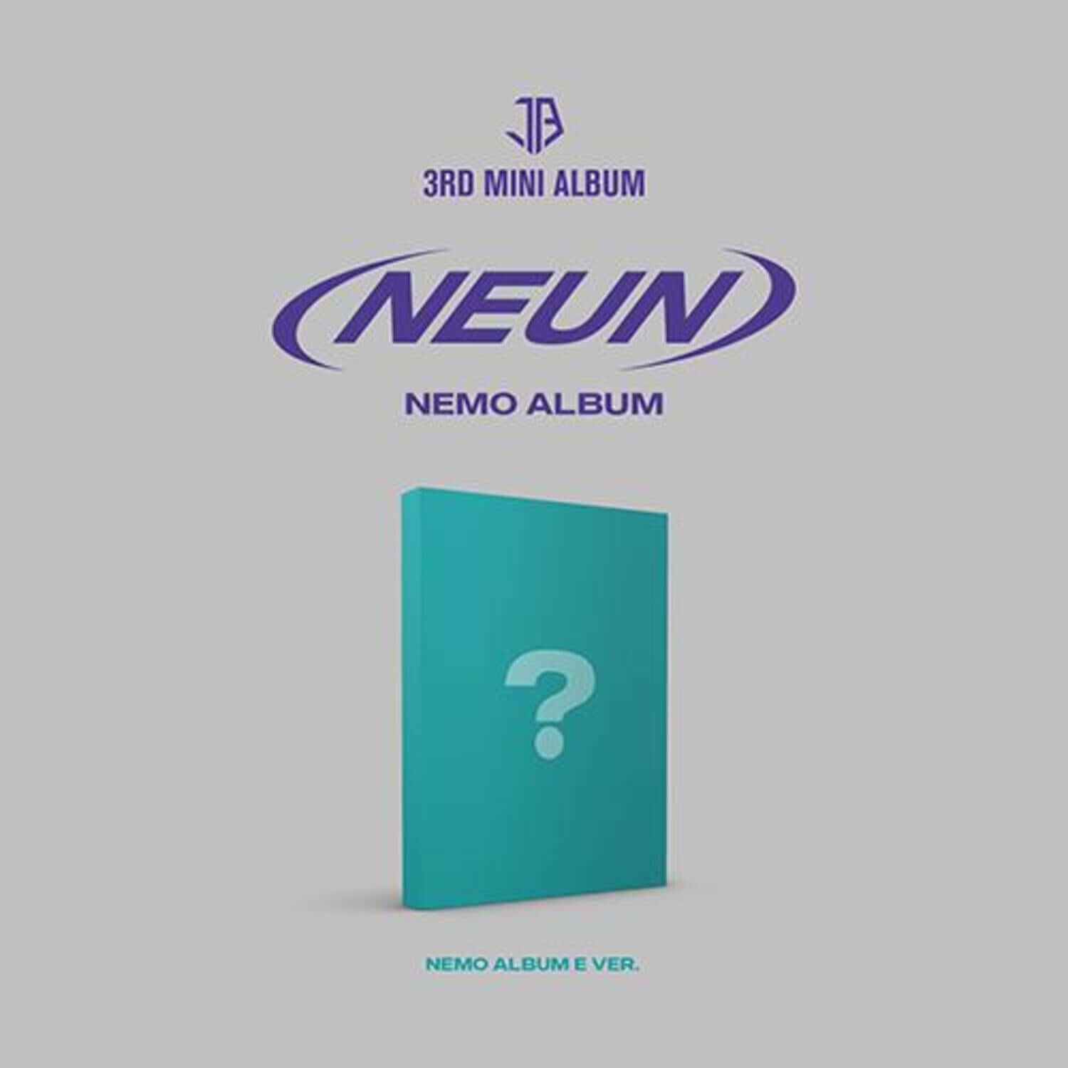 JUST B - 3RD [= (NEUN)] (NEMO ALBUM) (E ver.) - Album Kpop, pochette turquoise sur fond gris, design NEUN NEMO