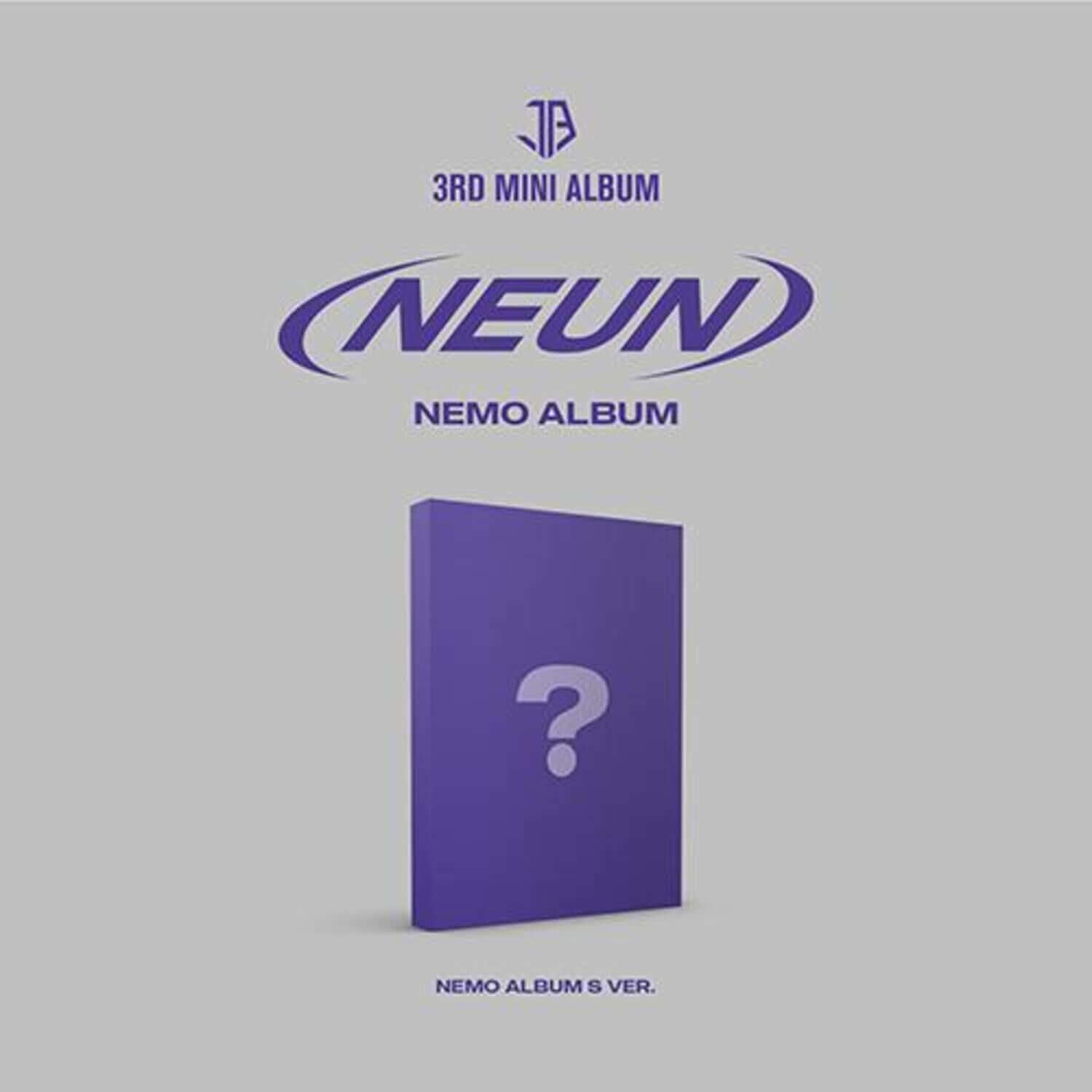JUST B - 3RD [= (NEUN)] (NEMO ALBUM) (S ver.) - Album Kpop, couverture violette NEMO, design minimaliste sur fond clair.