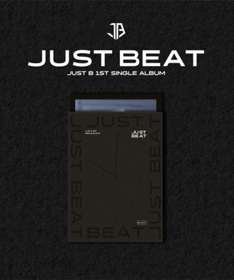 JUST B - [JUST BEAT] (BLACK ver.) - Album Kpop noir, couverture sur fond sombre, logo JUST BEAT, JUST B