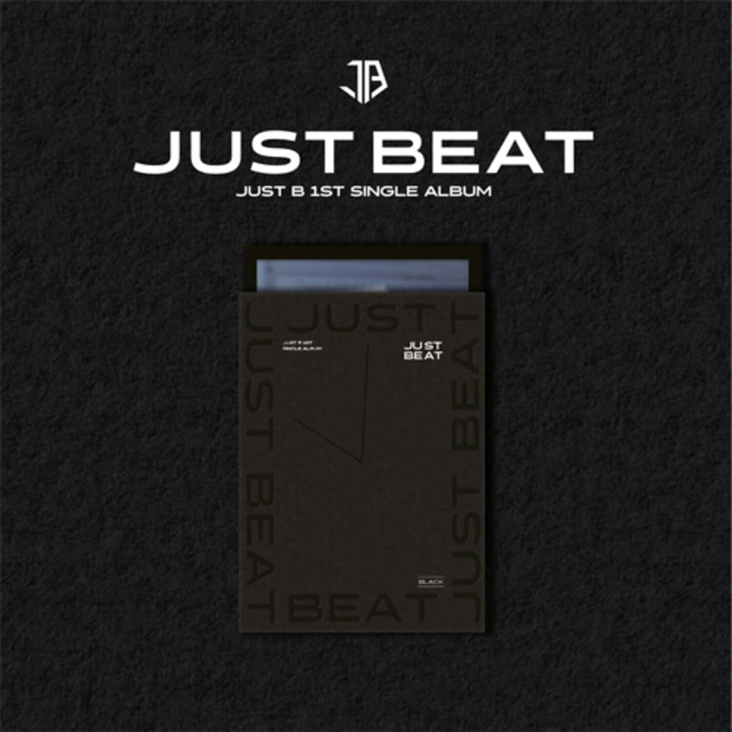 JUST B - [JUST BEAT] (BLACK ver.) - Album Kpop noir, couverture sur fond sombre, logo JUST BEAT, JUST B