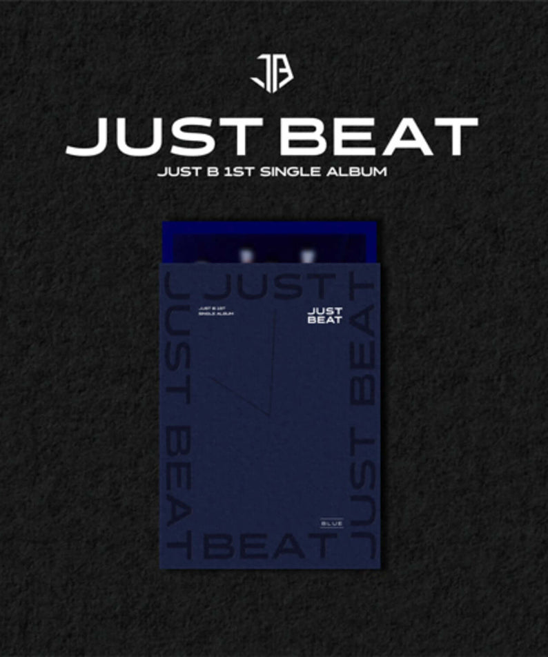 JUST B - [JUST BEAT] (BLUE ver.) - Album Kpop : pochette bleue sur fond sombre, style Kpop.