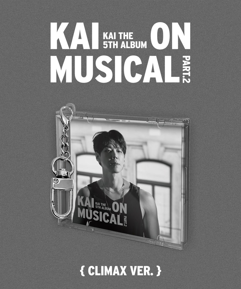 KAI - 5th Album[KAI ON MUSICAL Part.2] (Climax Ver.) (NEMO) : pochette grise, portrait KAI, visuel clé et texte « CLIMAX VER. »