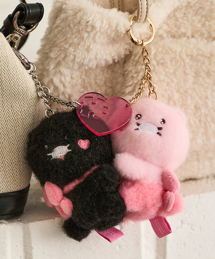 KAKAO FRIENDS Black Chun Magnet Keychain Doll Set