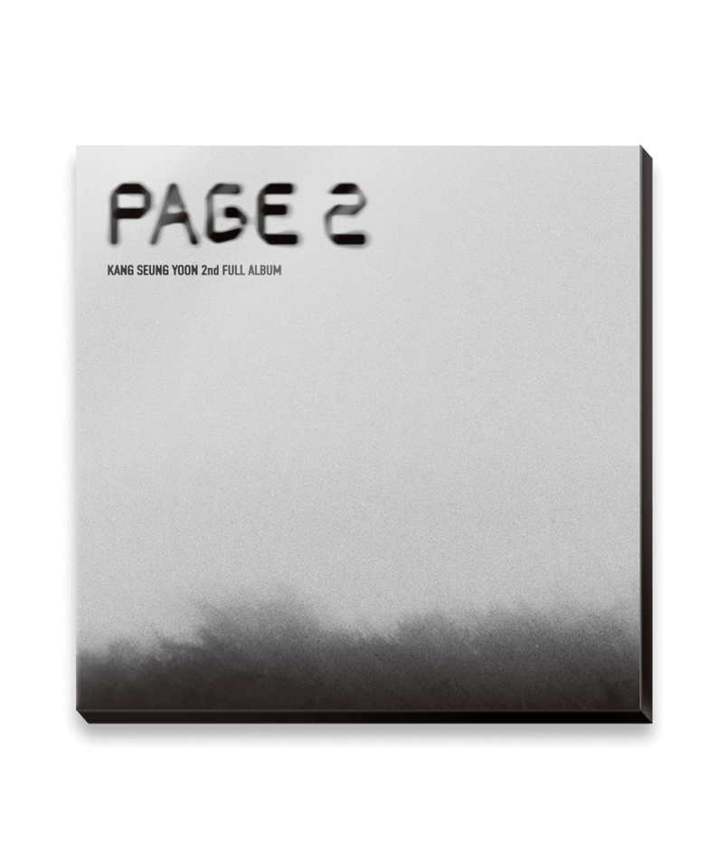 KANG SEUNG YOON - 2nd FULL ALBUM [PAGE 2] BEHIND ver. - Album Kpop : pochette “PAGE 2” minimaliste, brume grise
