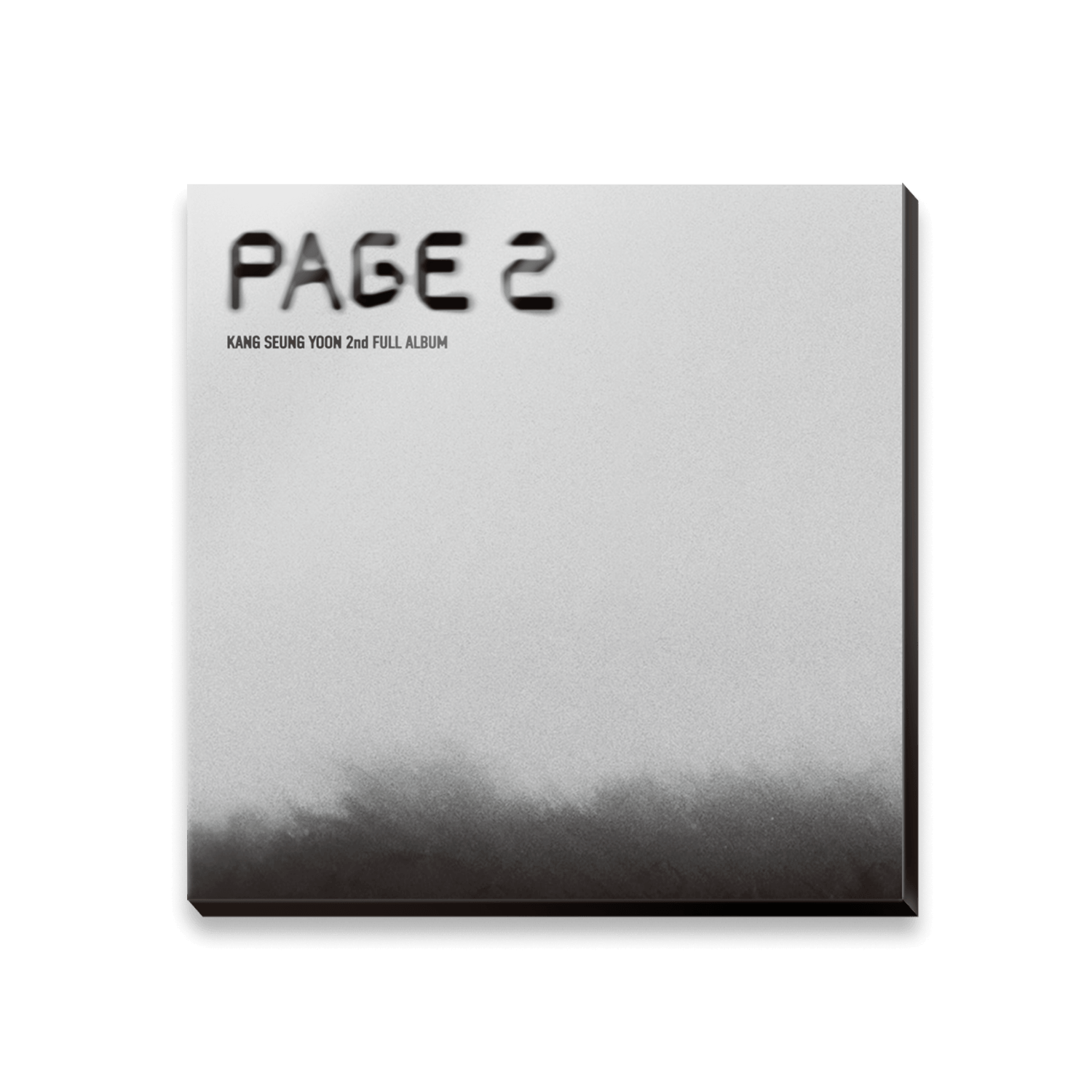 KANG SEUNG YOON - 2nd FULL ALBUM [PAGE 2] BEHIND ver. - Album Kpop : pochette “PAGE 2” minimaliste, brume grise
