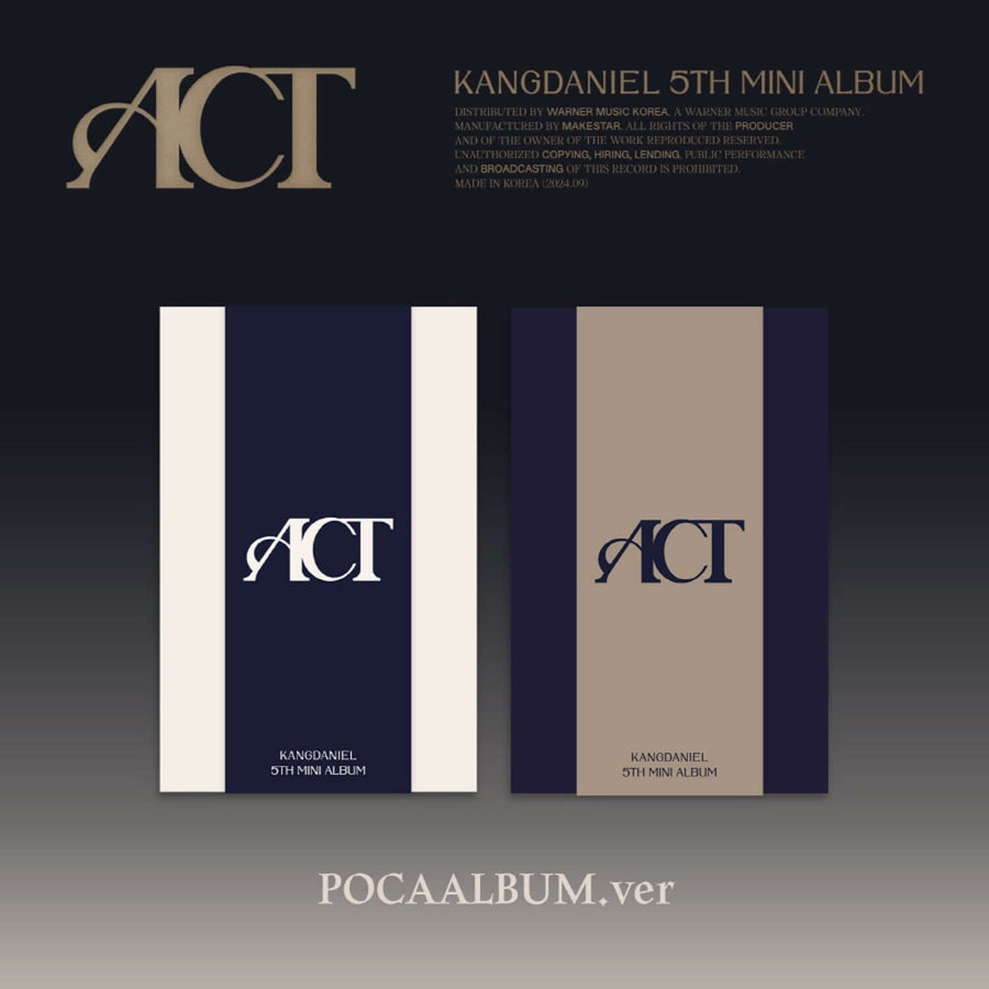 KANGDANIEL - 5 [ACT] (A VER., B VER.) POCA ALBUM (Set of 2) - Album Kpop