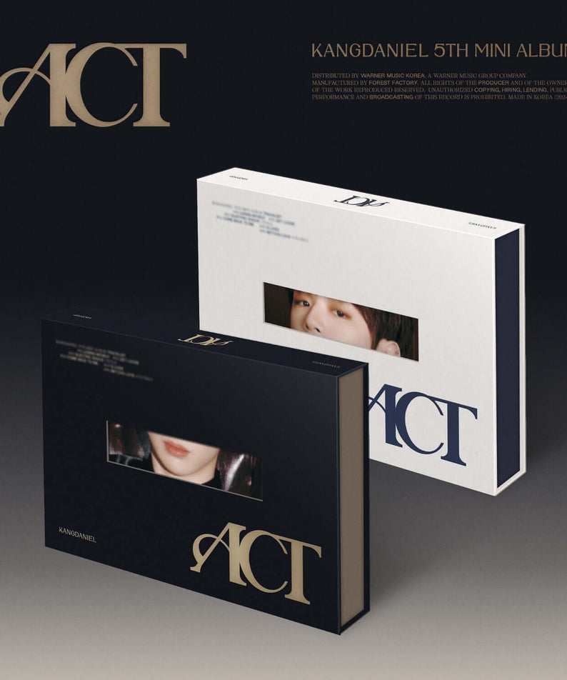 KANGDANIEL - 5 [ACT] (A VER., B VER.) (Set of 2) - Album Kpop, coffret noir & blanc avec visuels de photos, marque KANGDANIEL.
