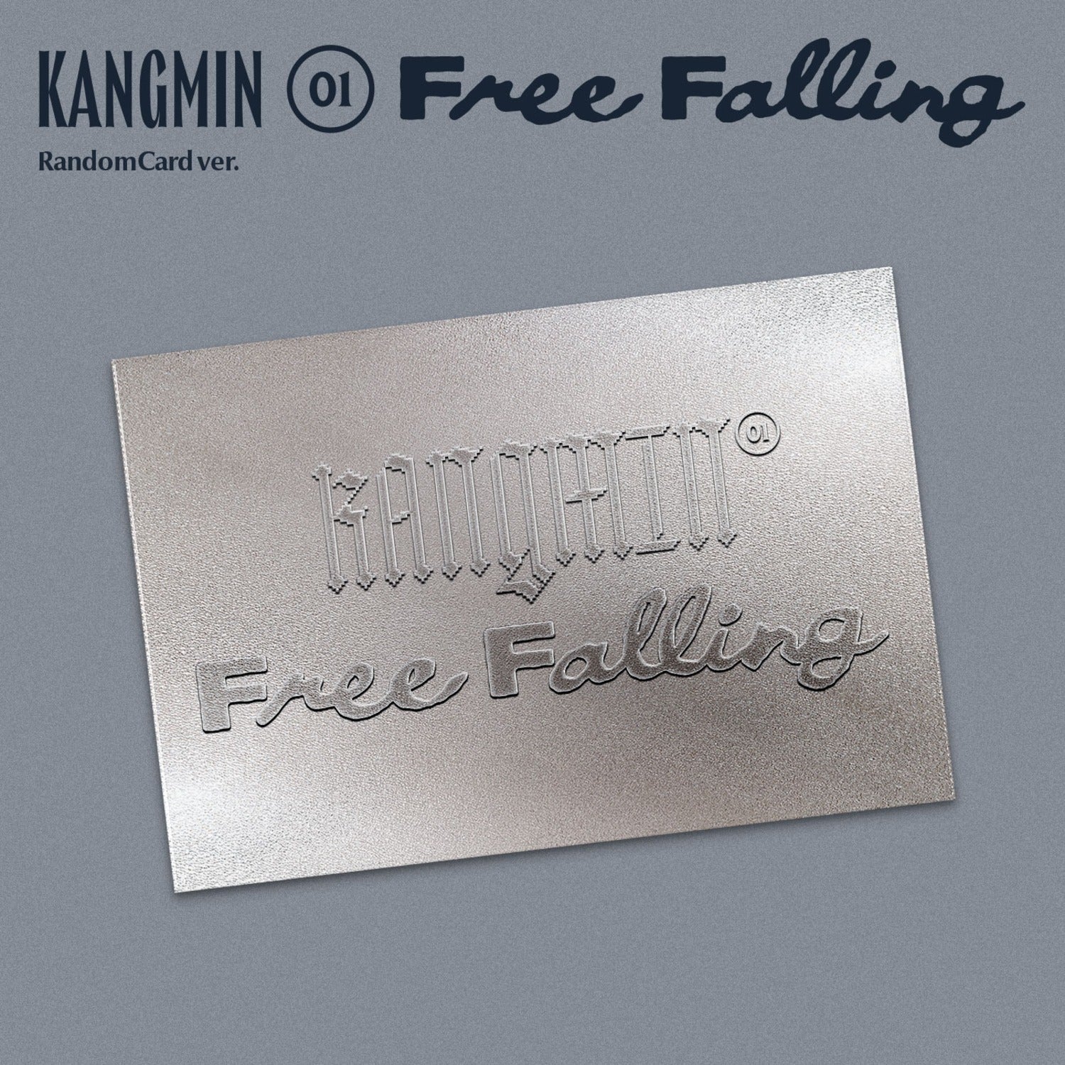 KANGMIN - 1st Single Album [Free Falling] (RandomCard Ver.) (NEMO) - Album Kpop, carte NEMO sur fond bleu, KANGMIN.