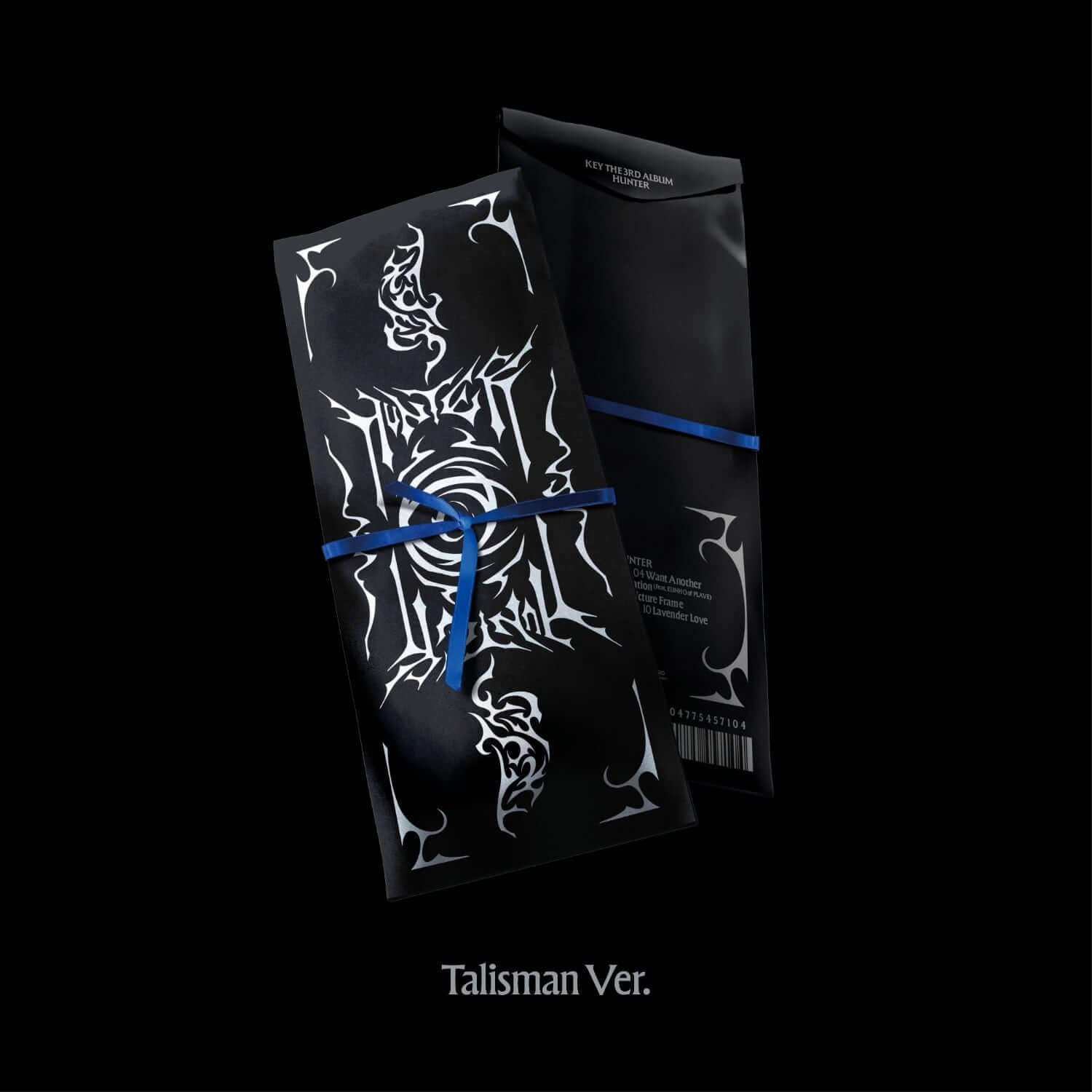 KEY - 3rd Album [HUNTER] (Talisman Ver.)(Smart Album) - Album Kpop, pochette noire design dragon sur fond sombre