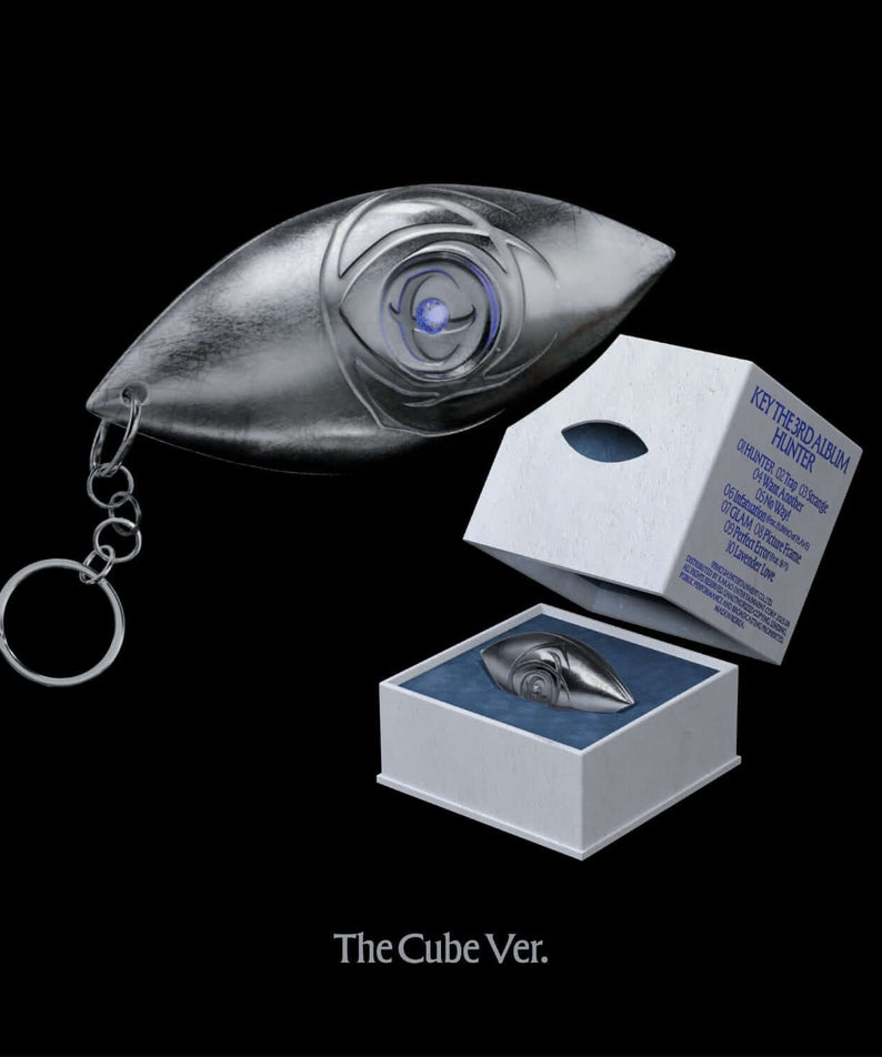 KEY - 3rd Album [HUNTER] (The Cube Ver.) - Album Kpop sur fond noir, visuel “The Cube Ver.” du coffret.