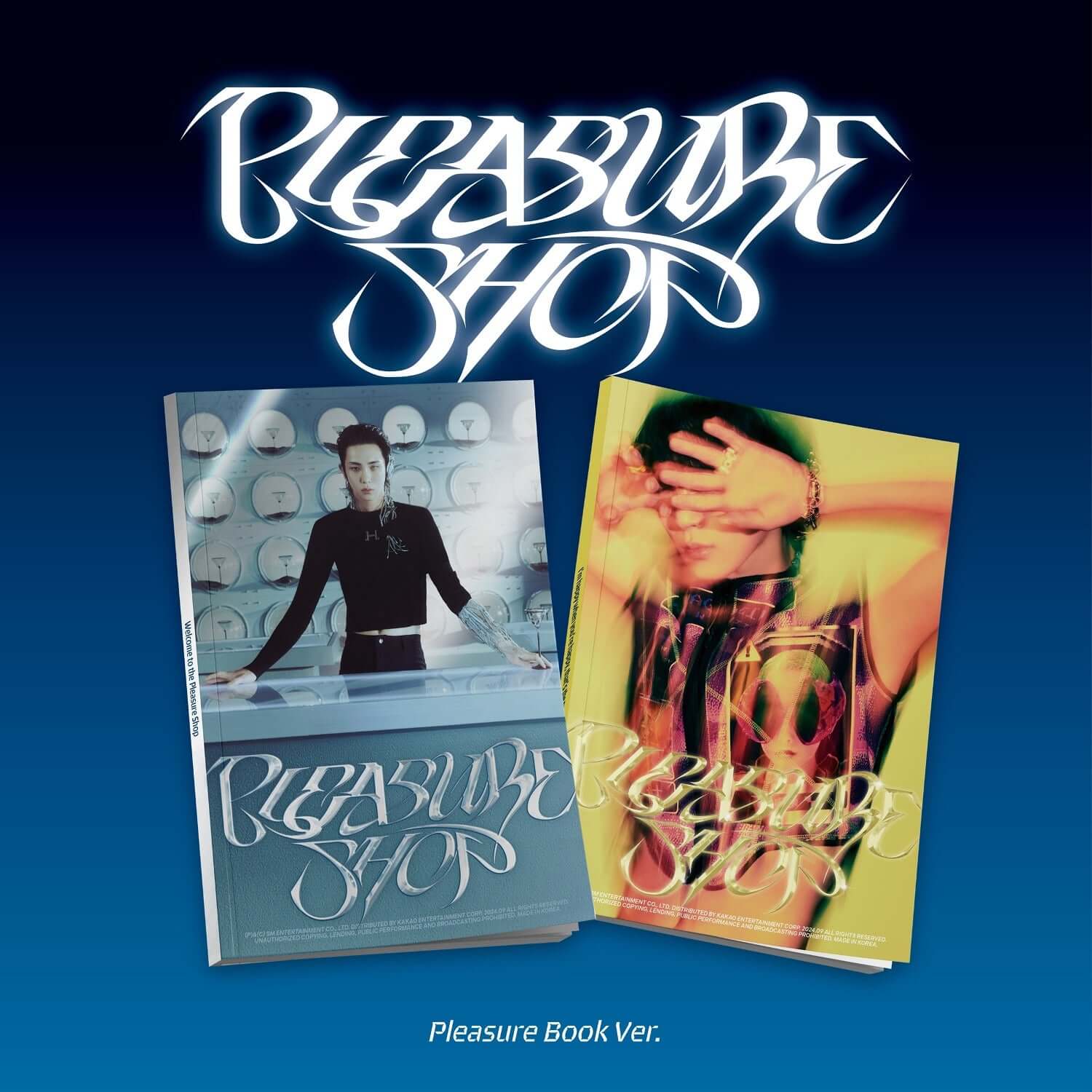 KEY - 3rd Album [Pleasure Shop] Pleasure Book Ver. (Random 1 of 2) - Album Kpop, pochette avec deux livres sur fond bleu