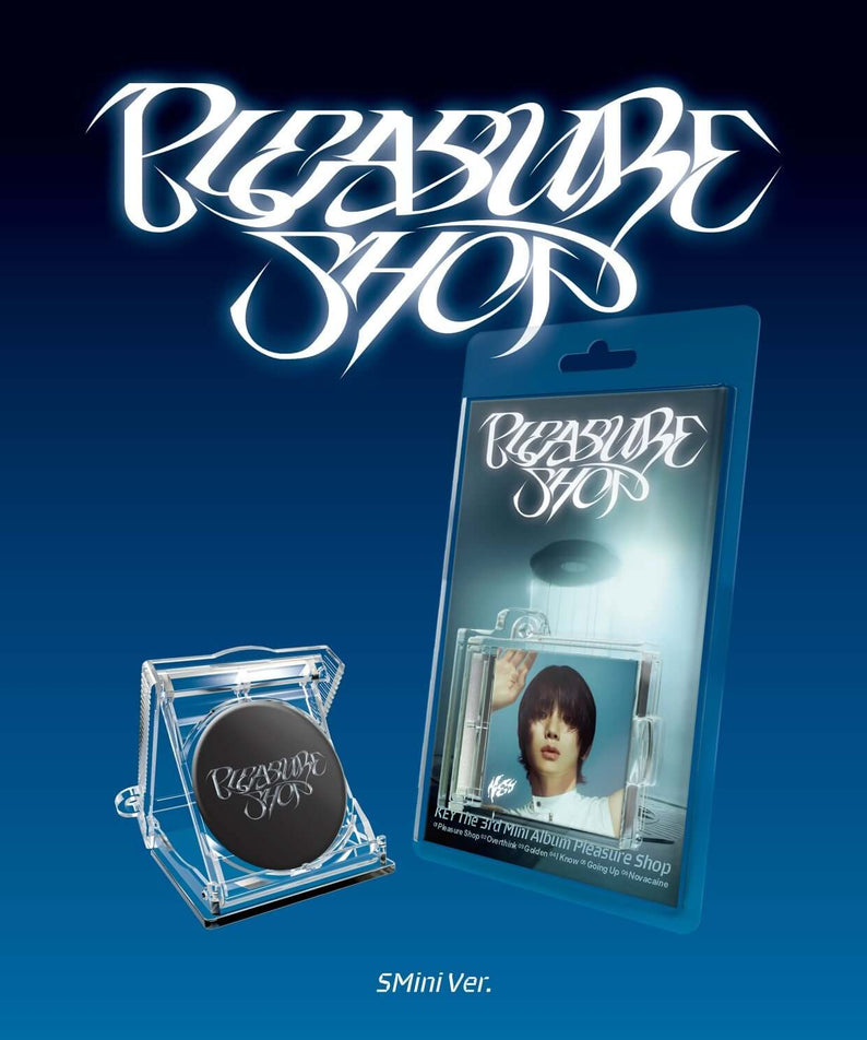 KEY - 3rd Album [Pleasure Shop] (SMini Ver.)(Smart Album) - Album Kpop, visuel bleu avec coffret et mini disque, concept Pleasure Shop