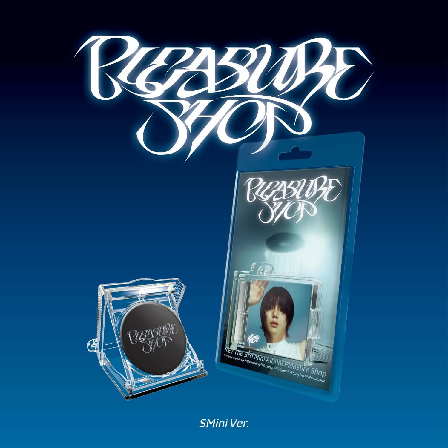 KEY - 3rd Album [Pleasure Shop] (SMini Ver.)(Smart Album) - Album Kpop, visuel bleu avec coffret et mini disque, concept Pleasure Shop