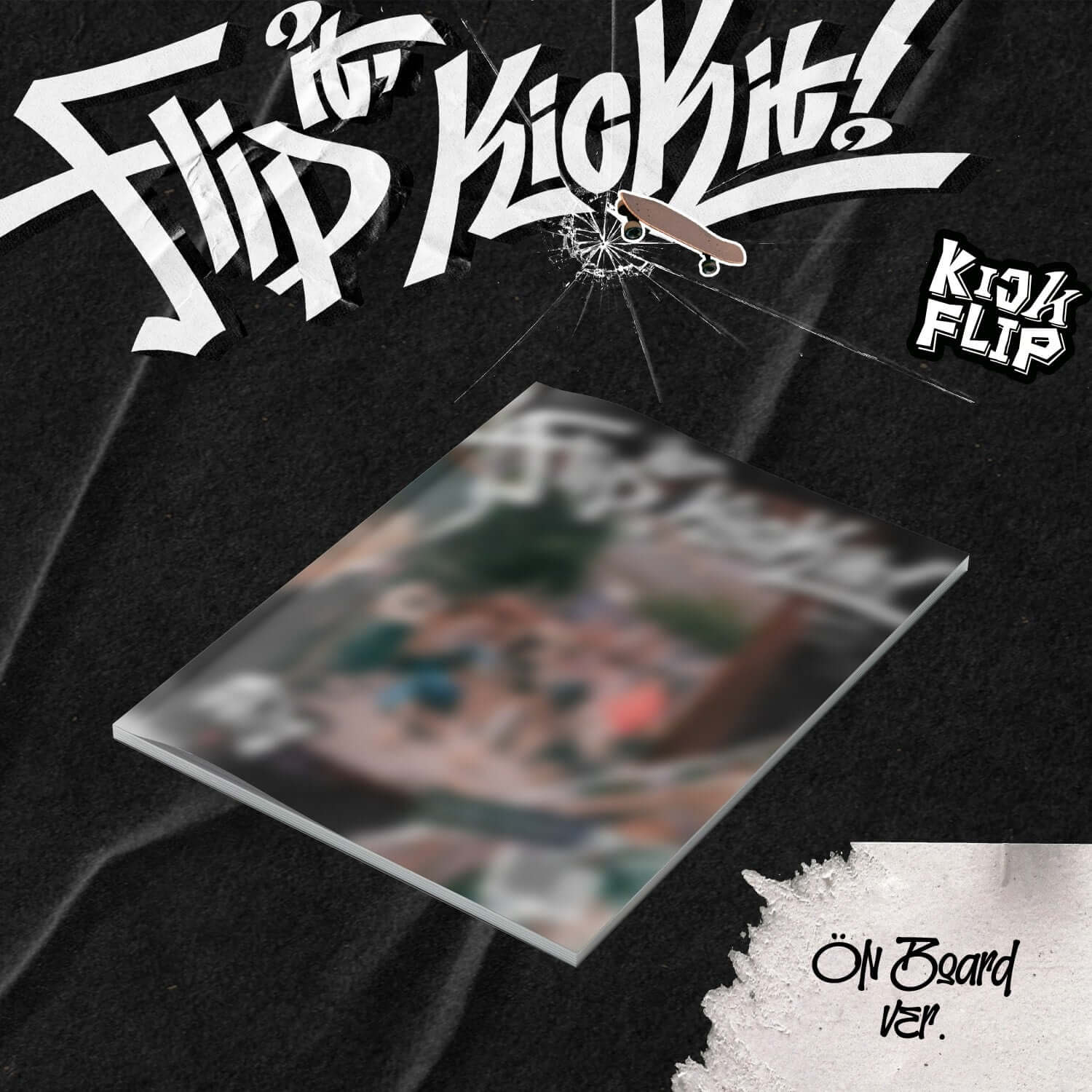 KICKFLIP - 1st Mini Album [Flip it, Kick it!] (On Board ver. / Stop it ver.) (Random) Album Kpop, visuel pochette et tirage.