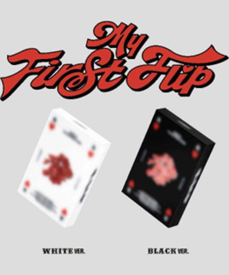 KICKFLIP - [My First Flip] (Random 1 of 2) - Album Kpop KICKFLIP, visuel My First Flip, versions White/Black.