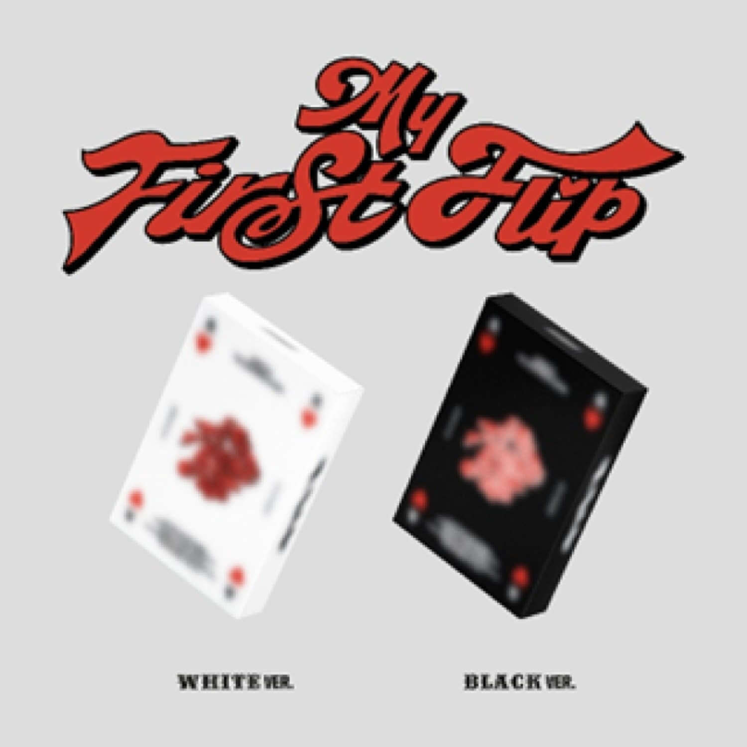 KICKFLIP - [My First Flip] (Random 1 of 2) - Album Kpop KICKFLIP, visuel My First Flip, versions White/Black.