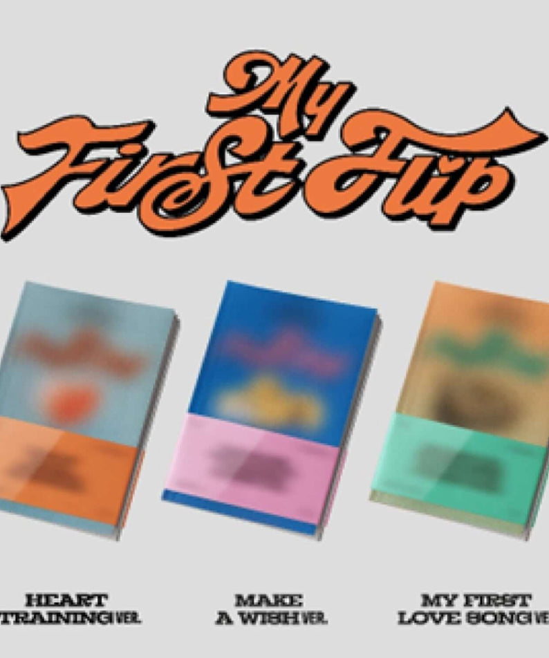 KICKFLIP - [My First Flip] (Random 1 of 3) - Album Kpop, visuel couverture avec pochettes colorées de KICKFLIP