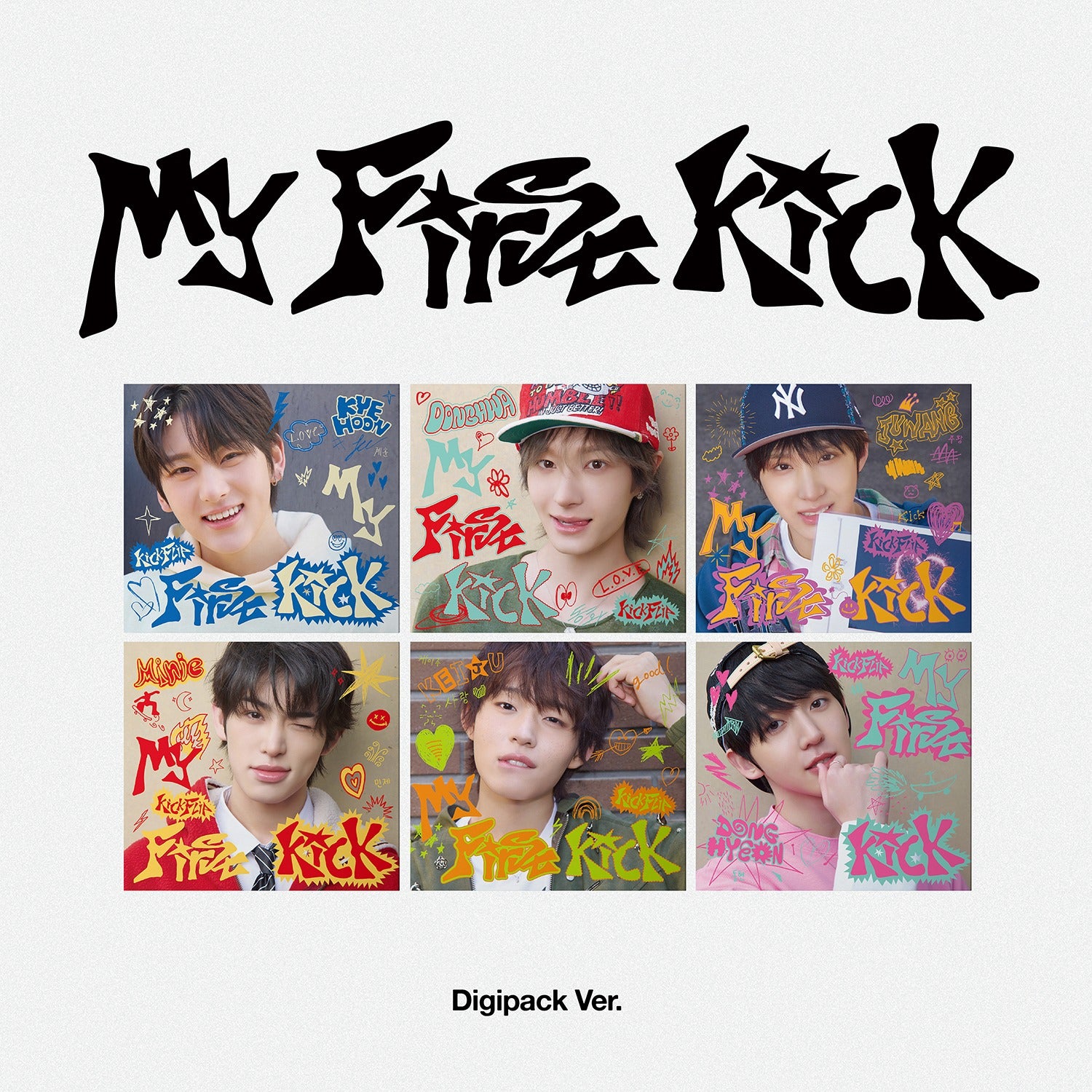 KICKFLIP - My First Kick (Digipack Ver.) - album Kpop : cover digipack avec visuels et photos des membres