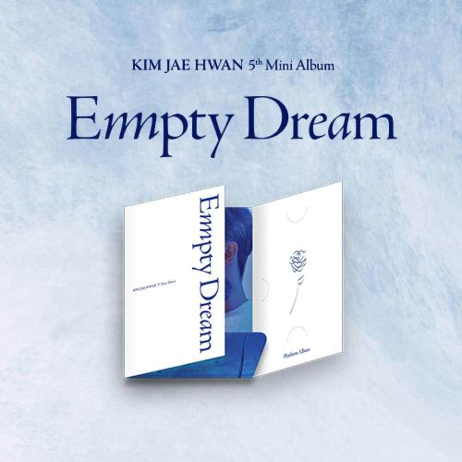 KIM JAEHWAN - [Empty Dream] (5th ) (PLATFORM ALBUM VER.) - Album Kpop, pochette bleue sur fond ciel, visuel promo
