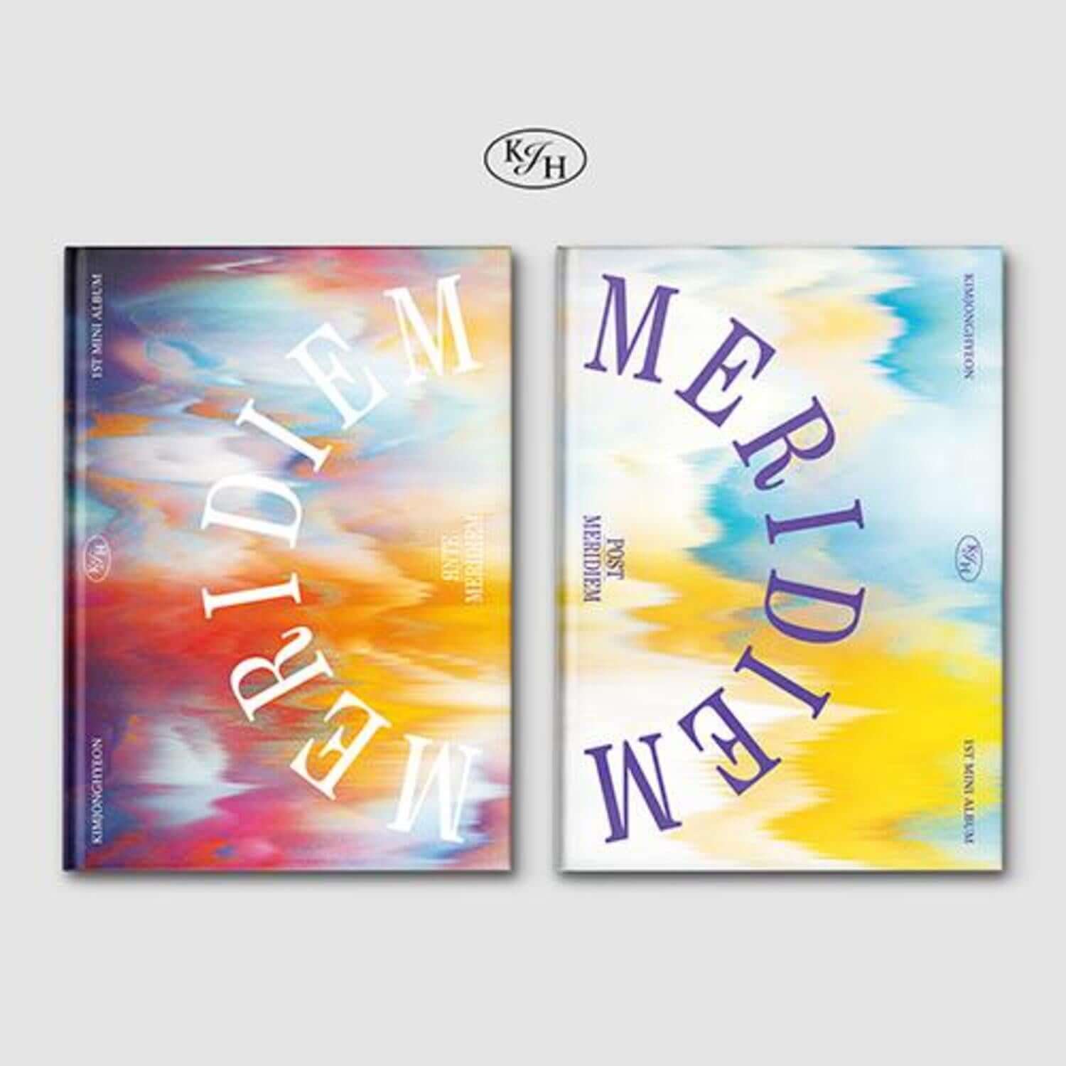 KIM JONGHYEON - 1ST [MERIDIEM] [Set of 2] - Album Kpop : coffret de 2 albums, visuels colorés sur fond clair.