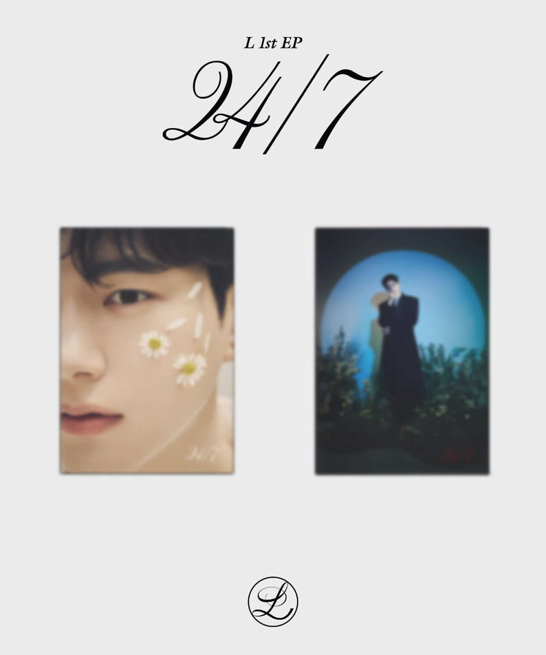 L - 1st EP [24/7] (Set of 2) - Album Kpop L, visuel coffret avec photos, thème collectionneur en studio.