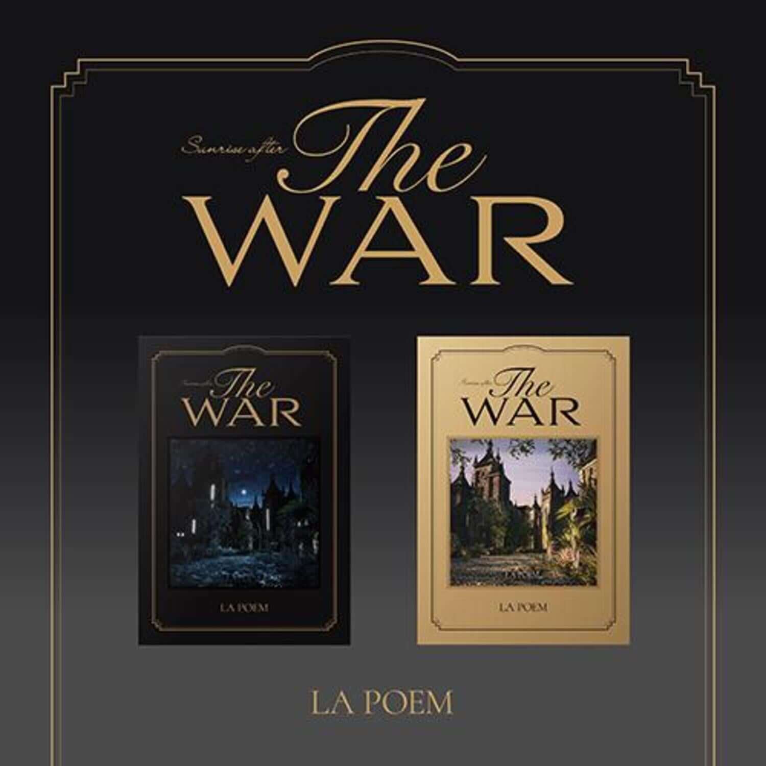 LA POEM - SINGLE ALBUM [THE WAR] (Set of 2) - Album Kpop : coffret noir avec 2 versions “The War”.