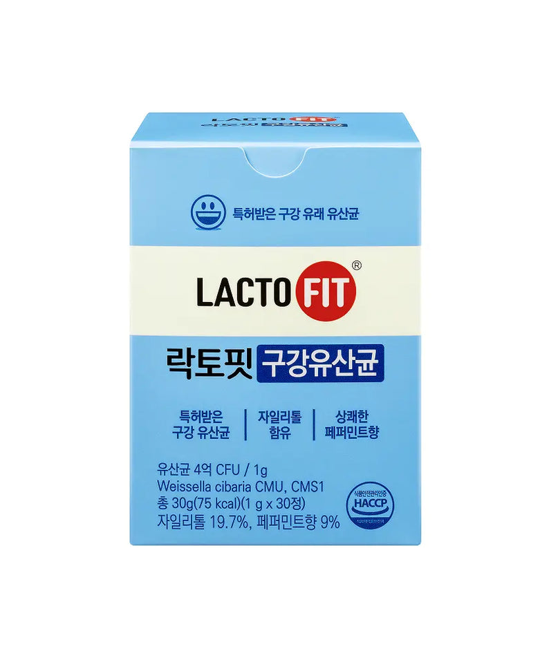 LACTO-FIT Oral Probiotics 30 Tablets (1 Month Supply) de la marque LACTO-FIT, boîte bleue sur fond blanc