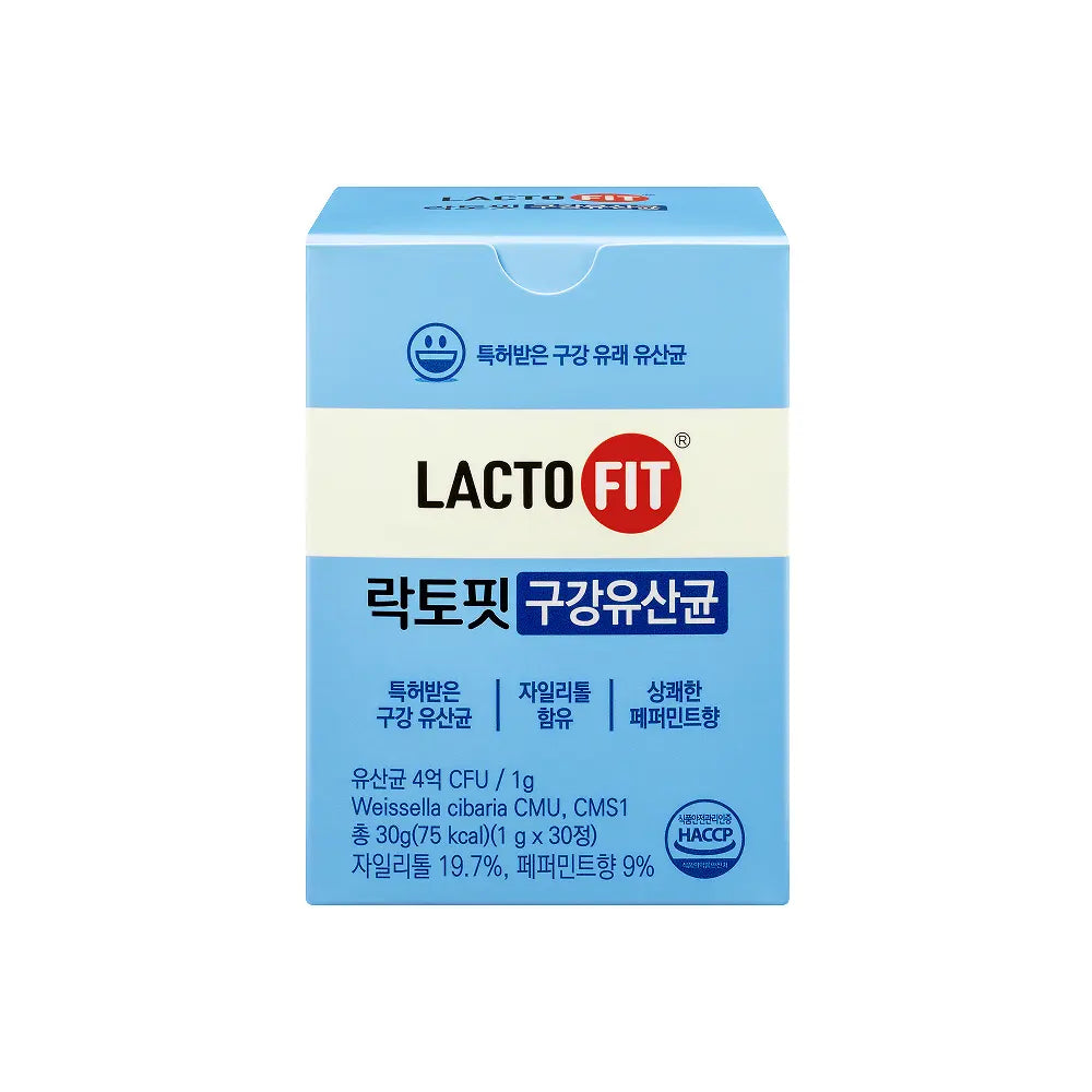 LACTO-FIT Oral Probiotics 30 Tablets (1 Month Supply) de la marque LACTO-FIT, boîte bleue sur fond blanc