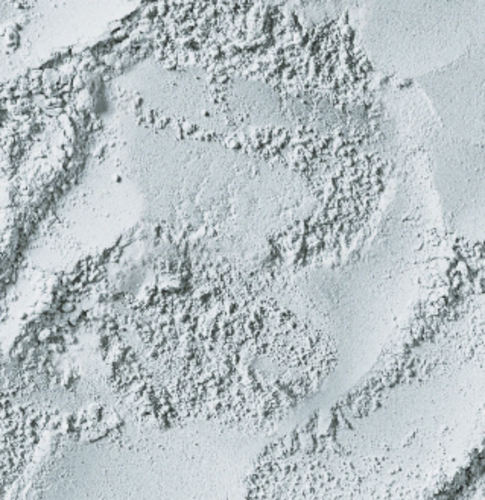 LAZY SOCIETY Diatomaceous Earth Holder 2.0 en gros plan, poudre de diatomée sur surface, marque dans le contexte visuel.