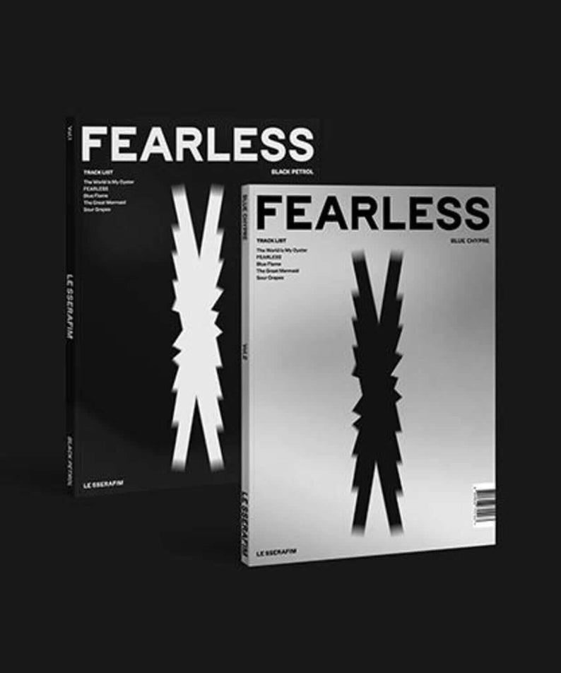 LE SSERAFIM - [FEARLESS] (1ST ) (Set) - Album Kpop, coffret avec couvertures FEARLESS sur fond sombre, set de la marque