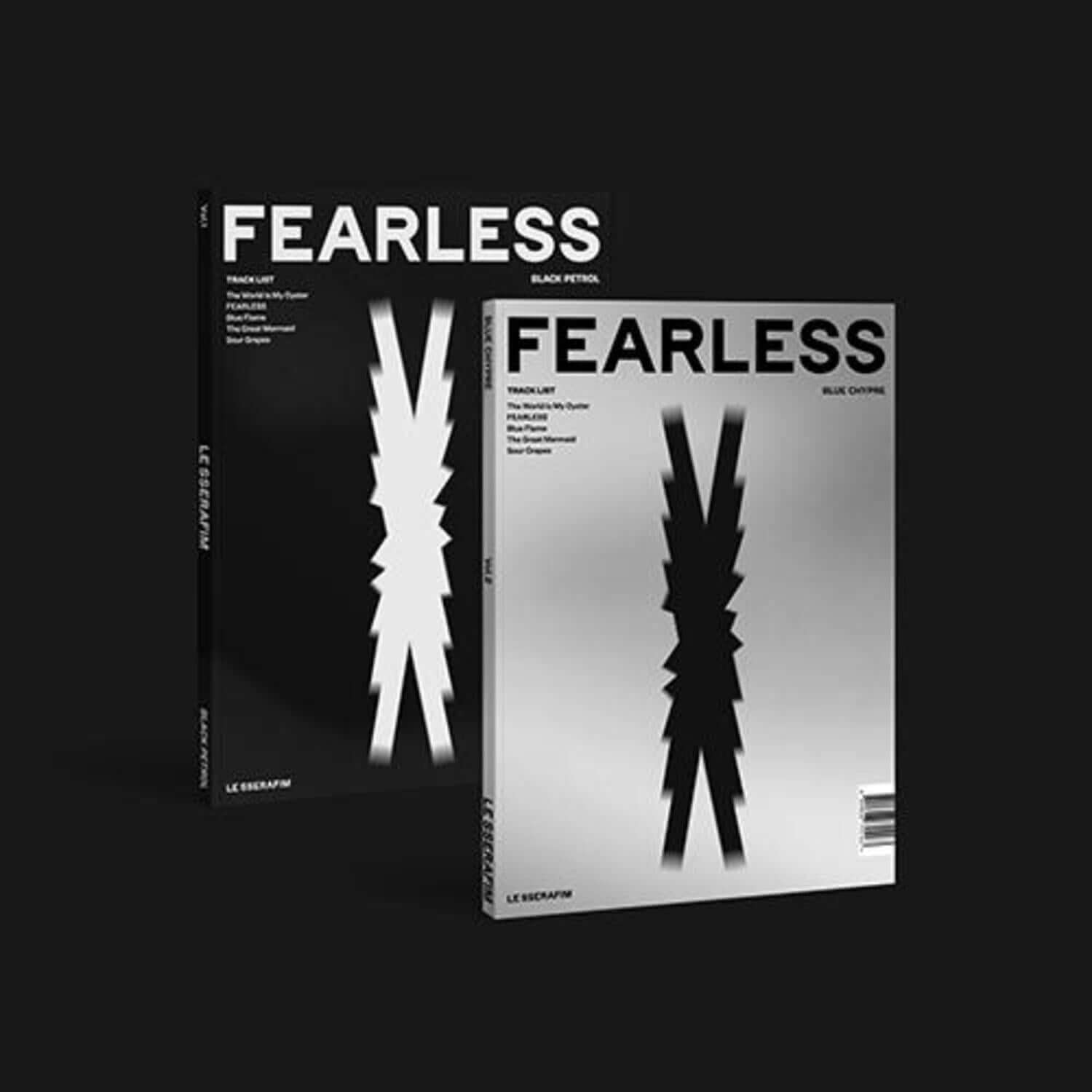 LE SSERAFIM - [FEARLESS] (1ST ) (Set) - Album Kpop, coffret avec couvertures FEARLESS sur fond sombre, set de la marque