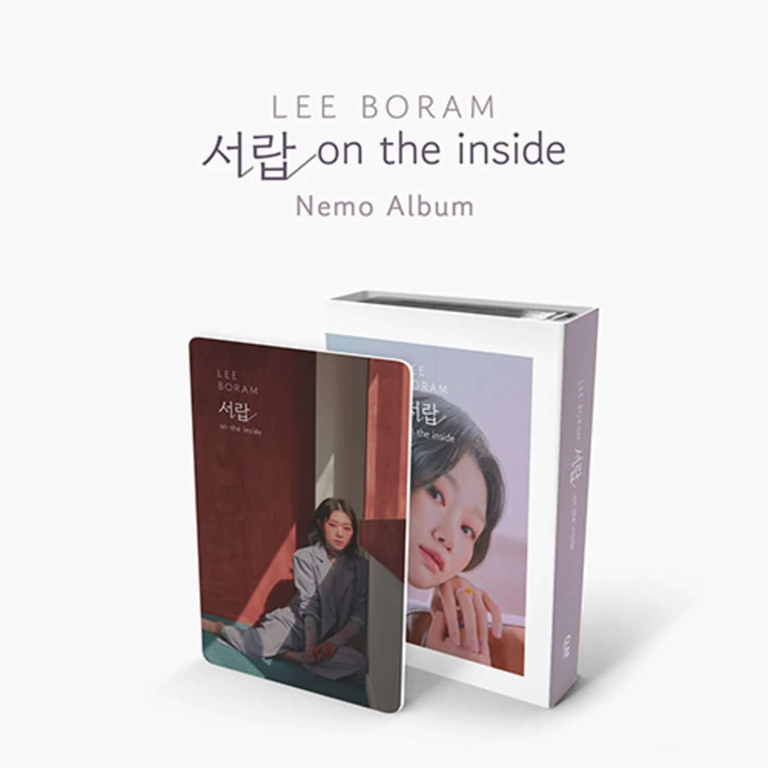 LEE BORAM - [ on the inside] (Nemo Album Full ver.) - Album Kpop, pochette CD et photo en visuel blanc studio