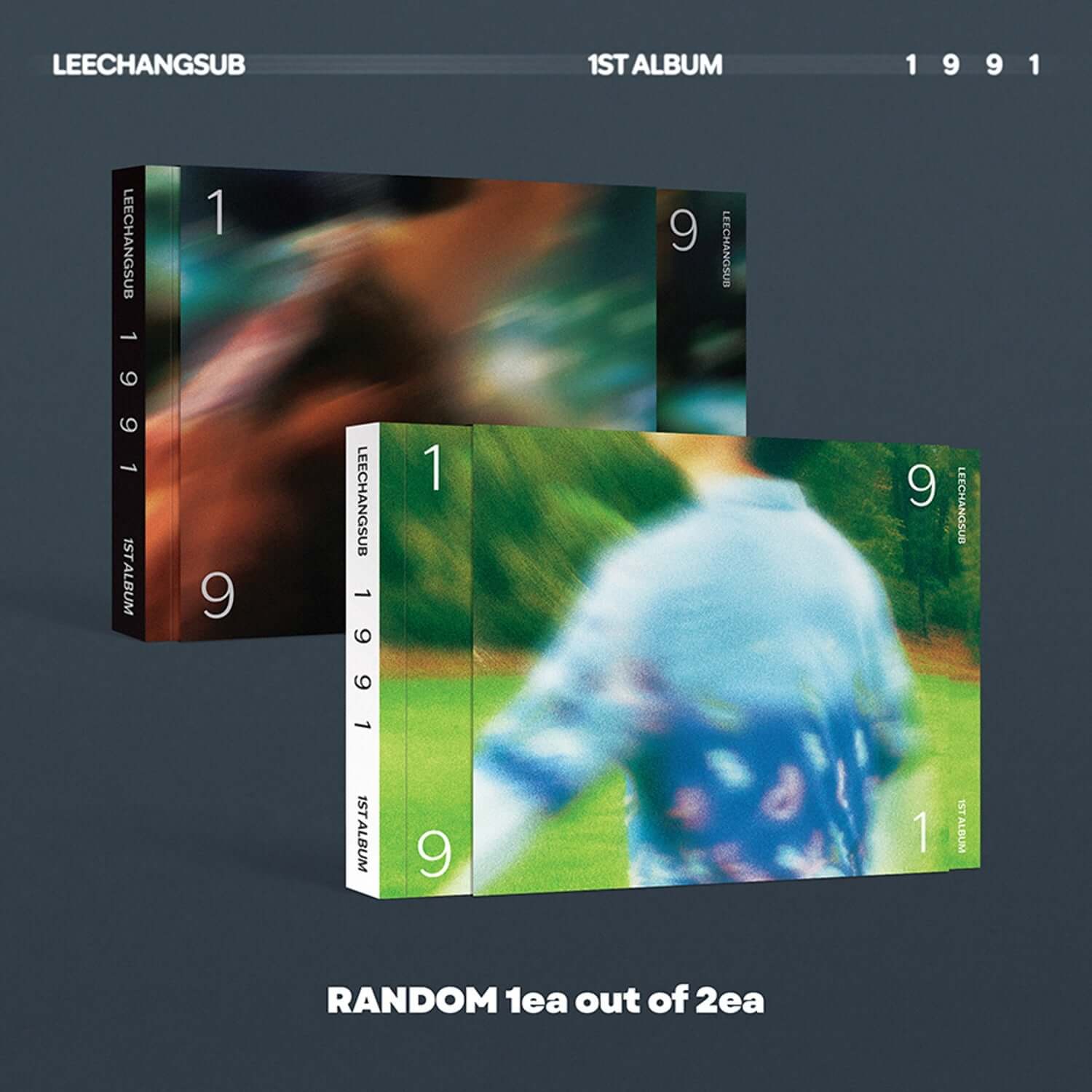 LEECHANGSUB 1st ALBUM [1991] (Random) - Album Kpop LEE CHANGSUB, pochette visuelle aléatoire avec design bleu/vert.