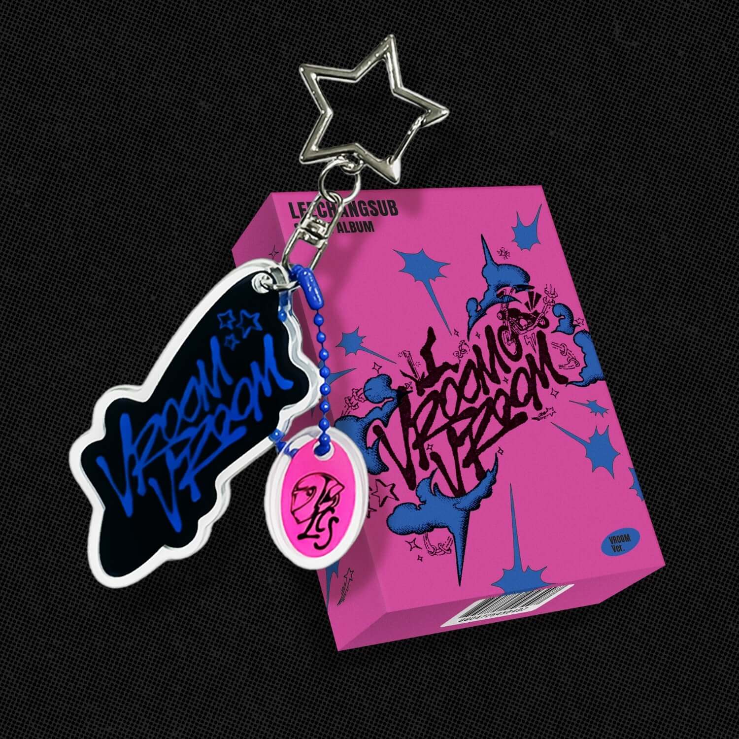 LEE CHANGSUB - SINGLE ALBUM [VROOM VROOM] (VROOM ver.) (META) - Album Kpop, visuel violet street avec badge et étoiles