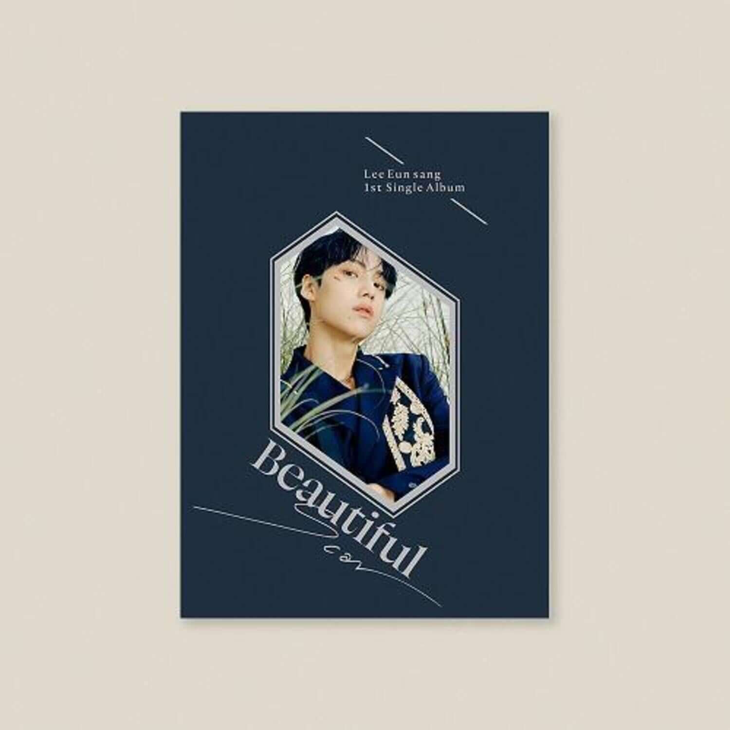 LEE EUNSANG - 1st Album [Beautiful Scar] (Scar ver.) - Album Kpop, pochette avec portrait sur fond bleu, style K-pop.