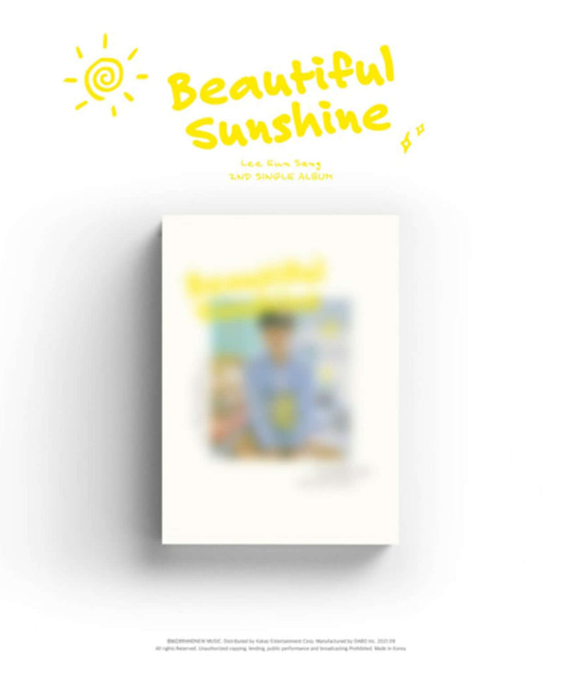 LEE EUNSANG - 2ND SINGLE ALBUM [Beautiful Sunshine] (Beautiful Ver.) - Album Kpop : couverture jaune, fond blanc, visuel soleil.