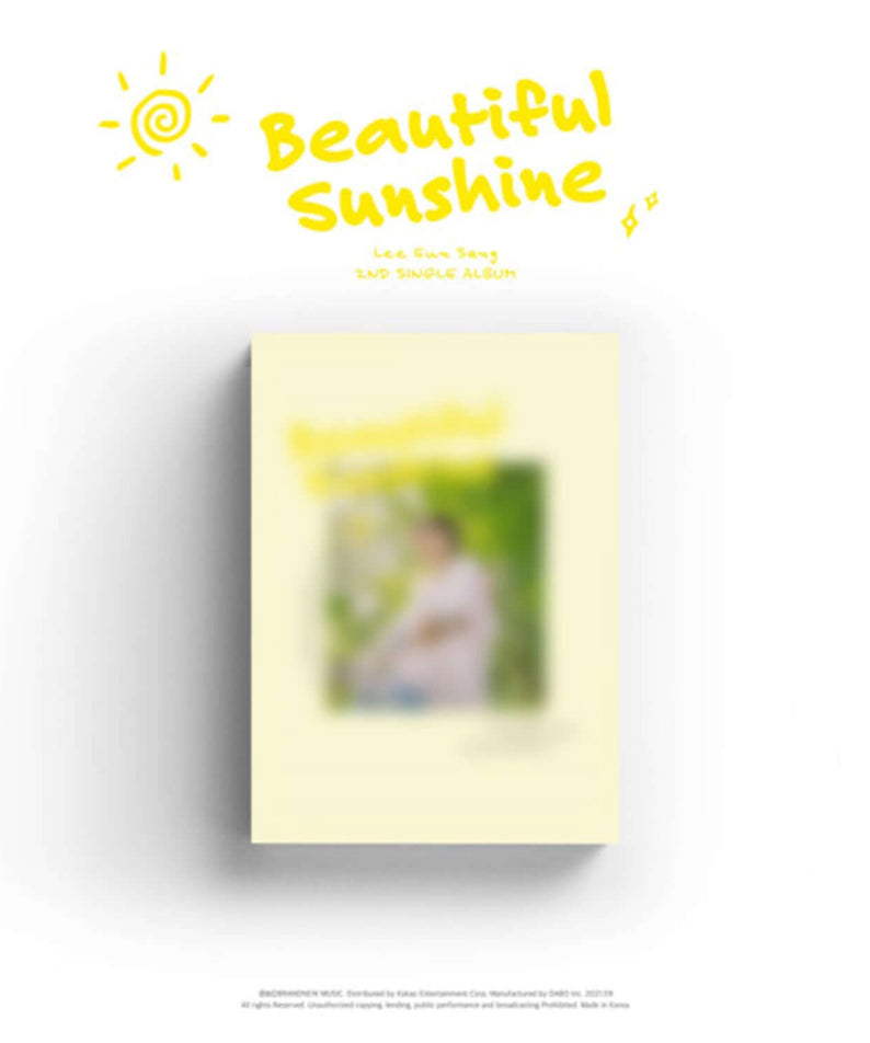 LEE EUNSANG - 2ND SINGLE ALBUM [Beautiful Sunshine] (Sunshine Ver.) - Album Kpop, pochette jaune “Beautiful Sunshine”.