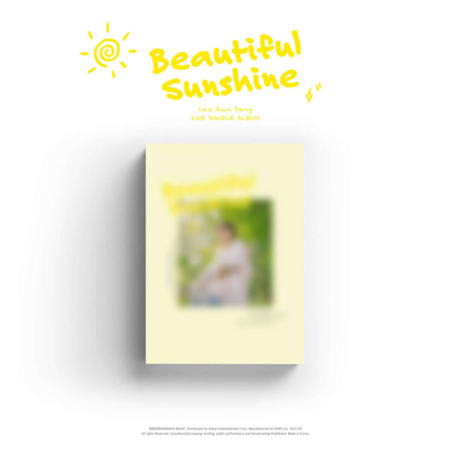 LEE EUNSANG - 2ND SINGLE ALBUM [Beautiful Sunshine] (Sunshine Ver.) - Album Kpop, pochette jaune “Beautiful Sunshine”.