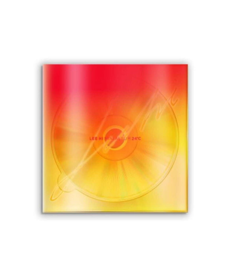 LEE HI - 3rd Album [24℃] - Album Kpop : couverture rouge et jaune, visuel dynamique sur fond blanc, album de LEE HI
