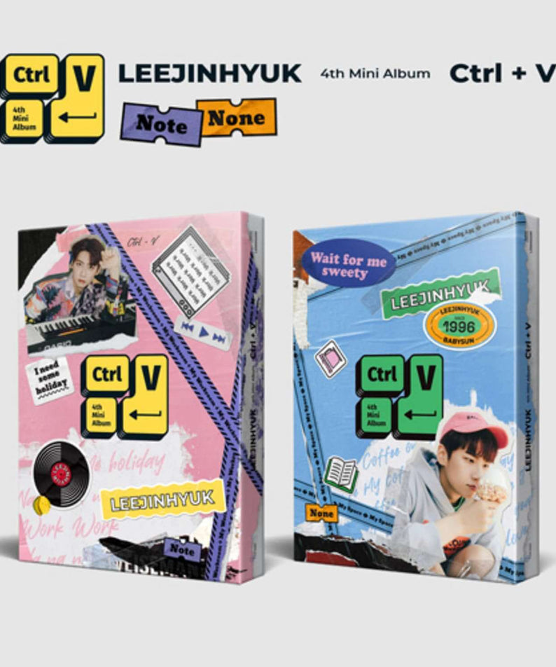 LEE JINHYUK - 4th Mini Album [Ctrl+V] (SET ver.) - Album Kpop, coffrets photo sur fond clair, visuel promo 4e mini-album