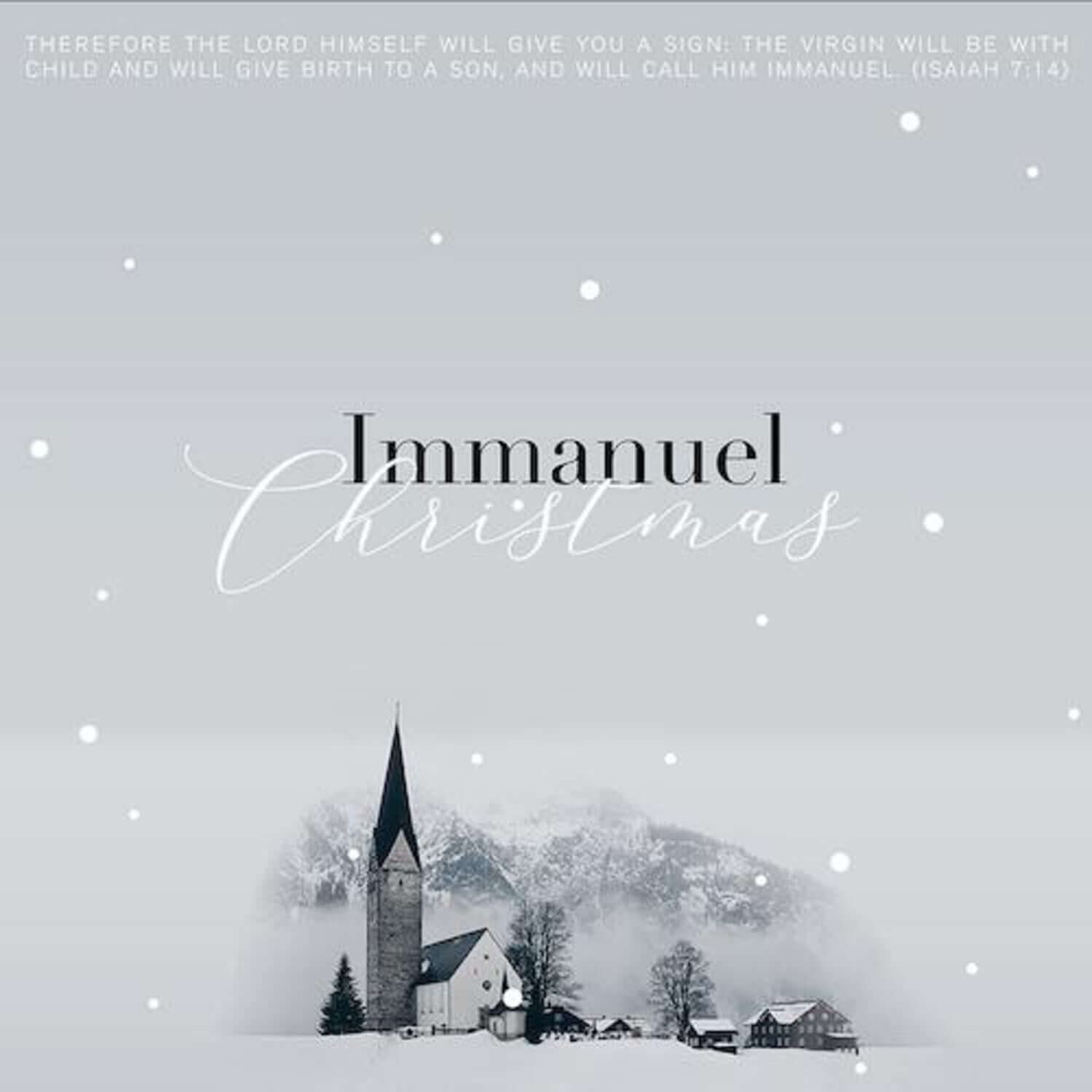 LEE YEYOUNG - EP [IMMANUEL CHRISTMAS] - Album Kpop, visuel hivernal “Immanuel Christmas” avec village et église enneigés