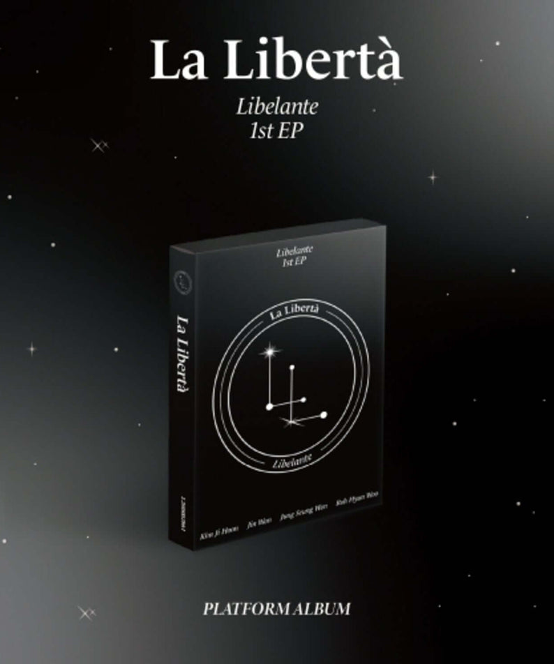 LIBELANTE - 1st Album [La Libertà] (Platform ver.) - Album Kpop, visuel du coffret sur fond étoilé noir