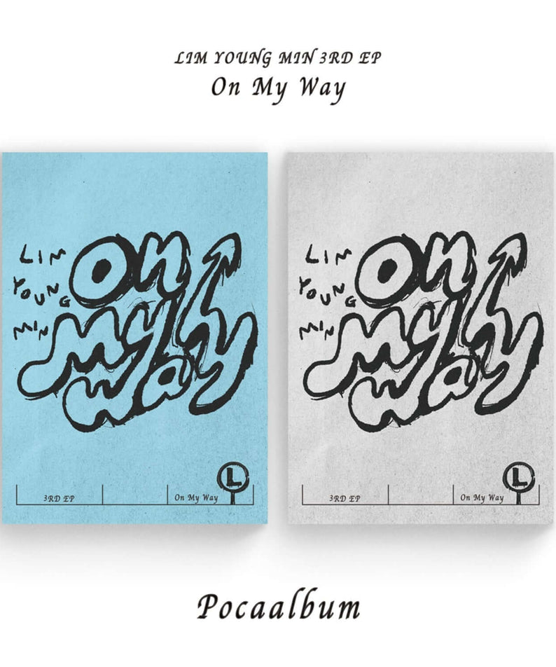 LIM YOUNGMIN - 3RD EP [On My Way] (Day Ver. / Night Ver.) [POCAALBUM] (Random) album Kpop, jaquettes jour/nuit sur fond clair.